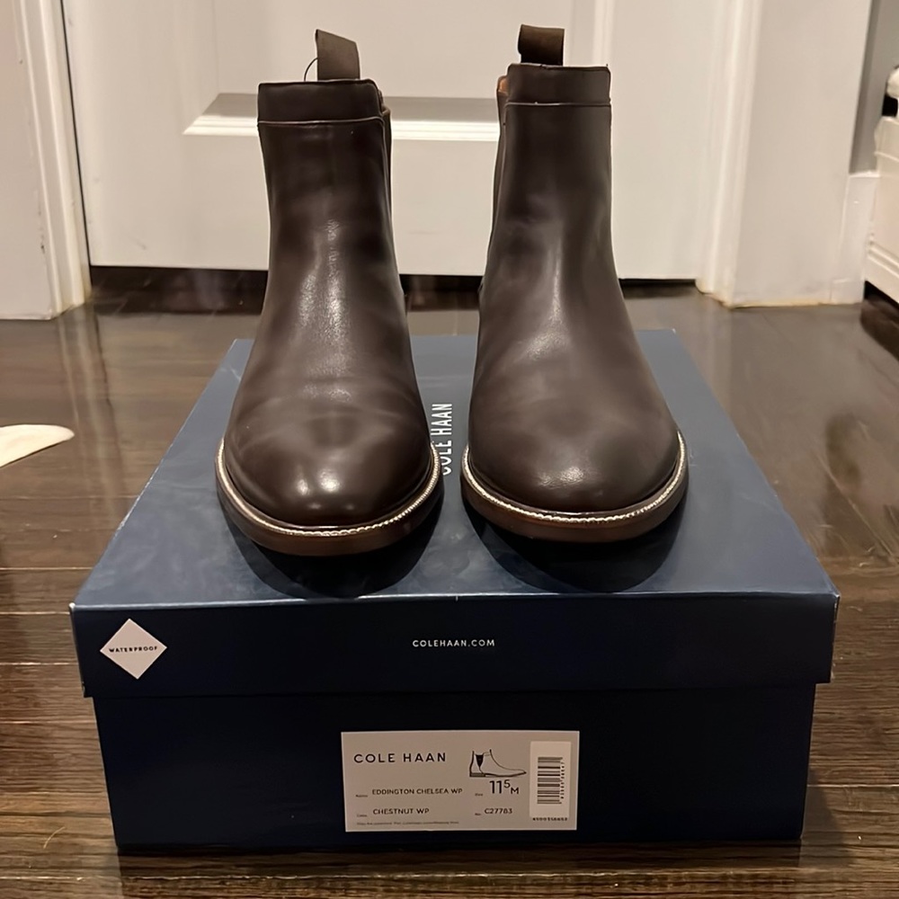 Men’s Cole Haan Eddington Chelsea Boots in Chestnut Never Been Worn